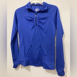 Alpine Design Long Sleeve Shirt Dri Logic Zipper Collar Top Ocean Blue Sz Medium